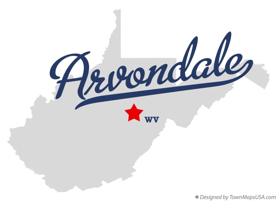 Map of Arvondale West Virginia WV