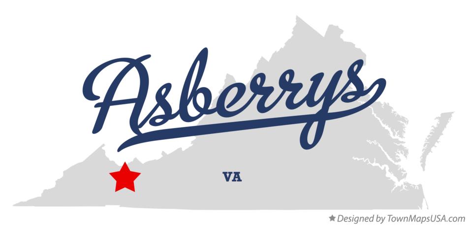 Map of Asberrys Virginia VA
