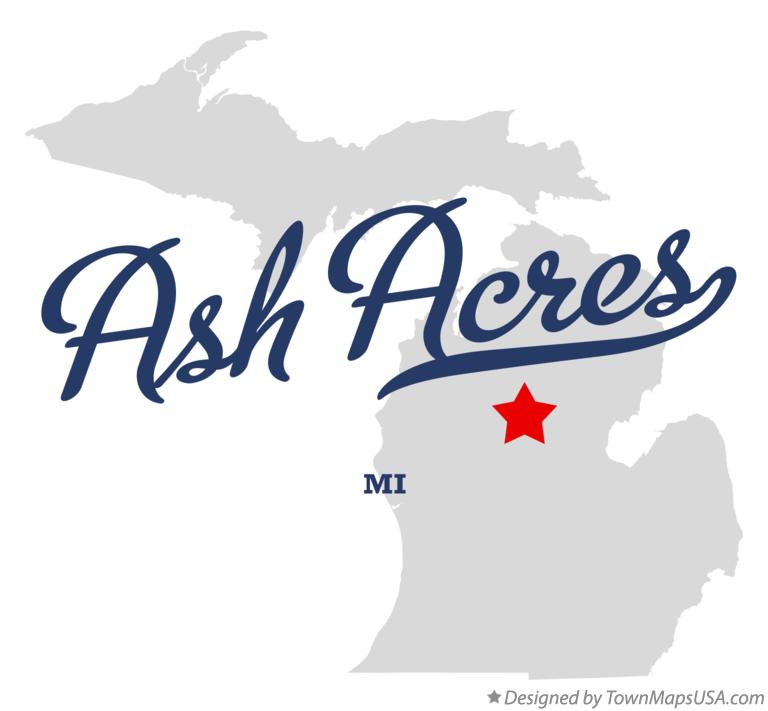 Map of Ash Acres Michigan MI
