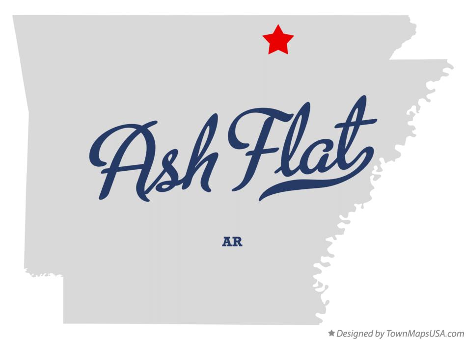 Map of Ash Flat Arkansas AR