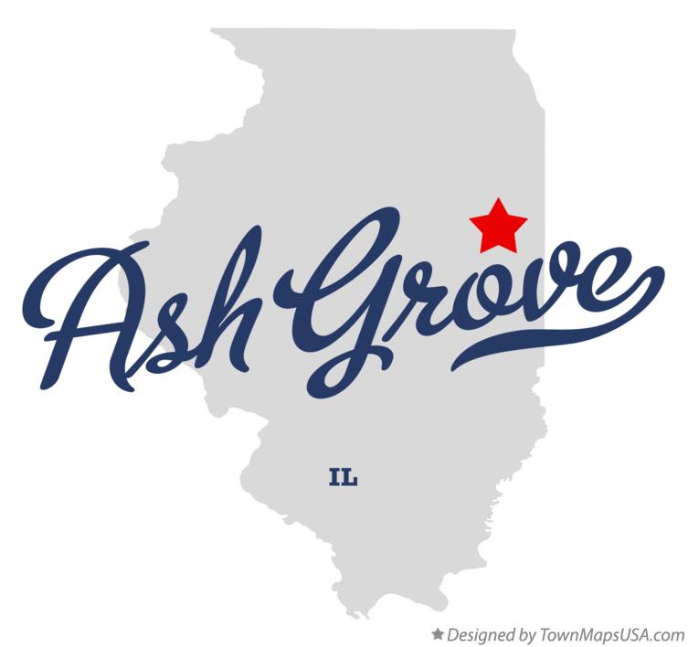 Map of Ash Grove Illinois IL