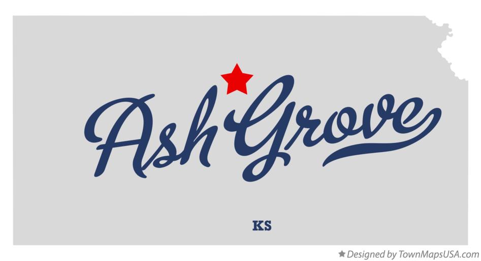 Map of Ash Grove Kansas KS