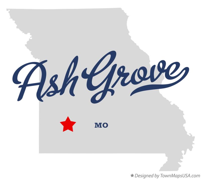 Map of Ash Grove Missouri MO