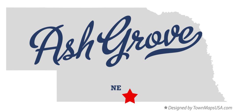 Map of Ash Grove Nebraska NE
