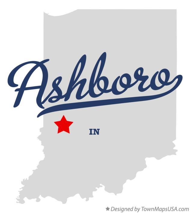 Map of Ashboro Indiana IN