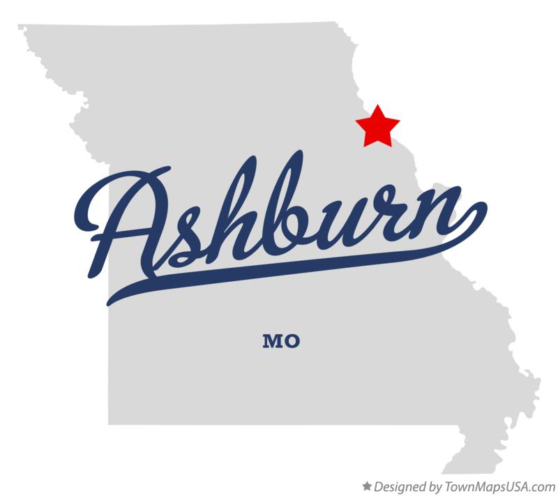 Map of Ashburn Missouri MO