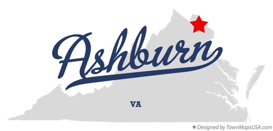 Map of Ashburn Virginia VA
