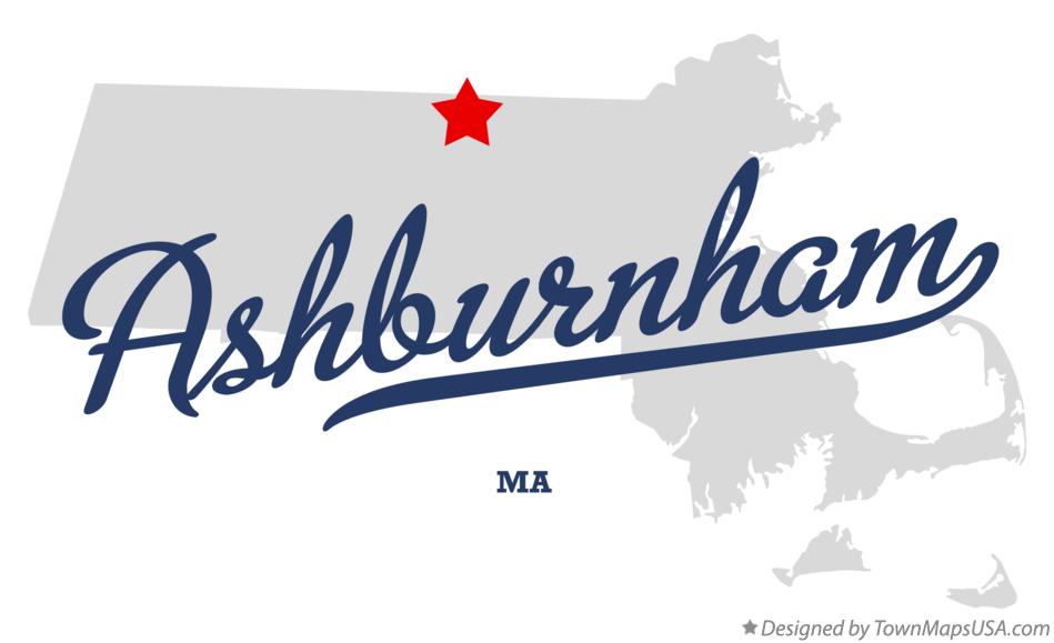 Map of Ashburnham Massachusetts MA