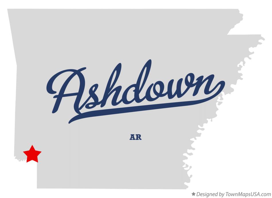 Map of Ashdown Arkansas AR