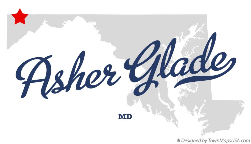 Map of Asher Glade Maryland MD