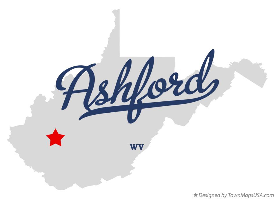 Map of Ashford, WV, West Virginia