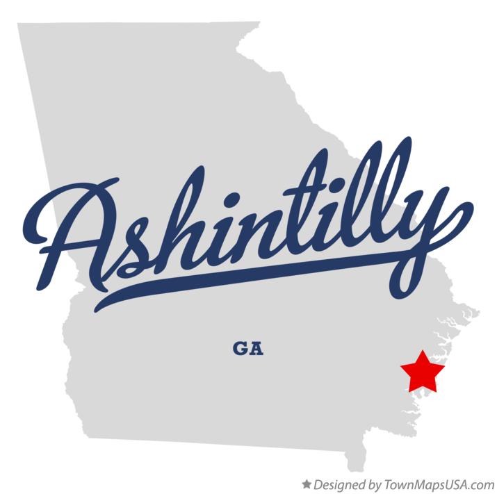 Map of Ashintilly Georgia GA