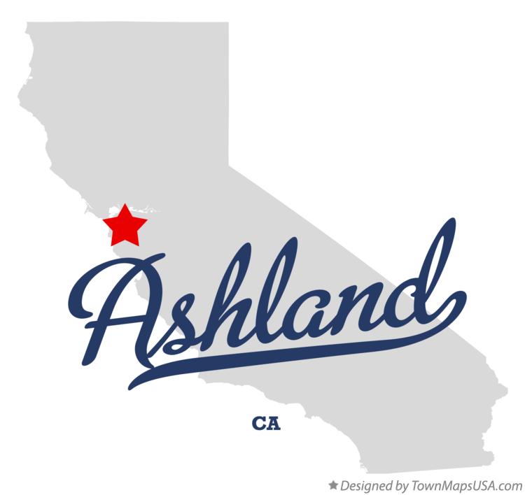 Map of Ashland California CA