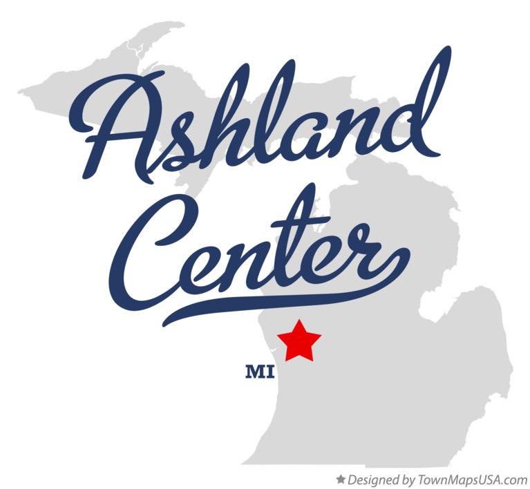 Map of Ashland Center Michigan MI