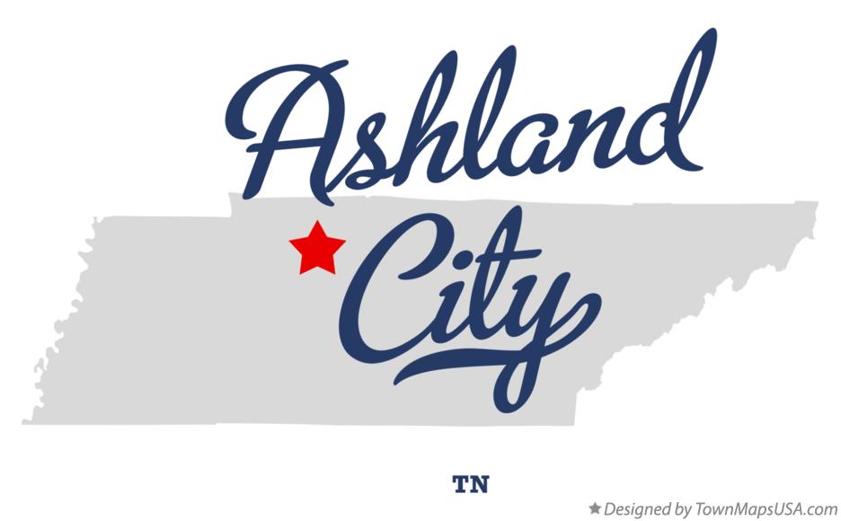 Map of Ashland City Tennessee TN