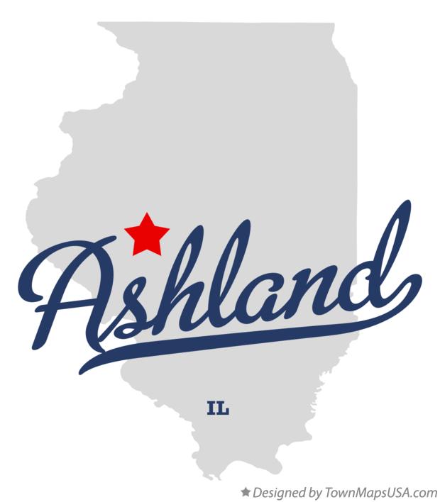Map of Ashland Illinois IL