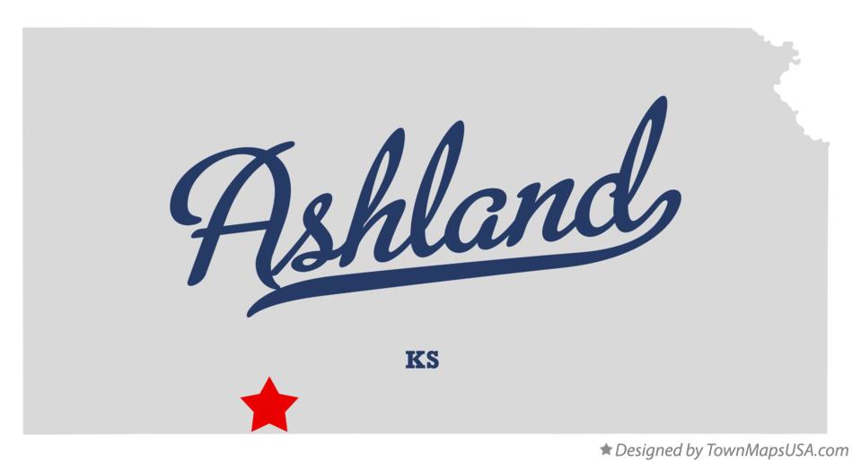Map of Ashland Kansas KS