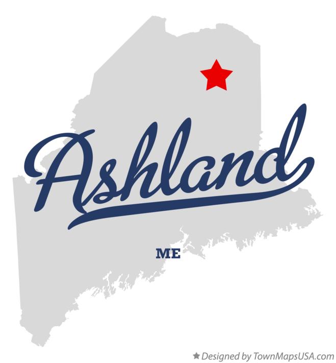 Map of Ashland Maine ME