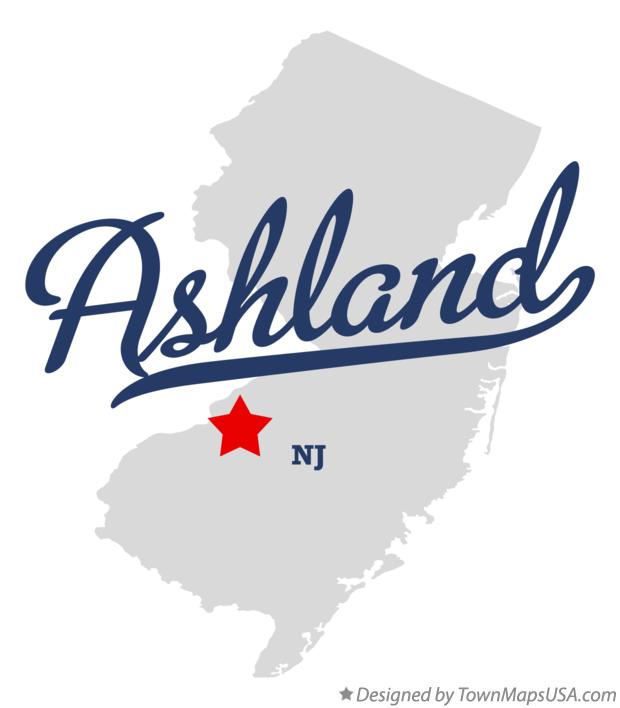 Map of Ashland New Jersey NJ