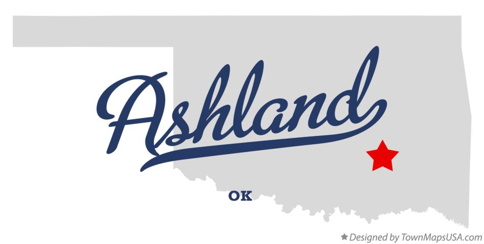 Map of Ashland Oklahoma OK