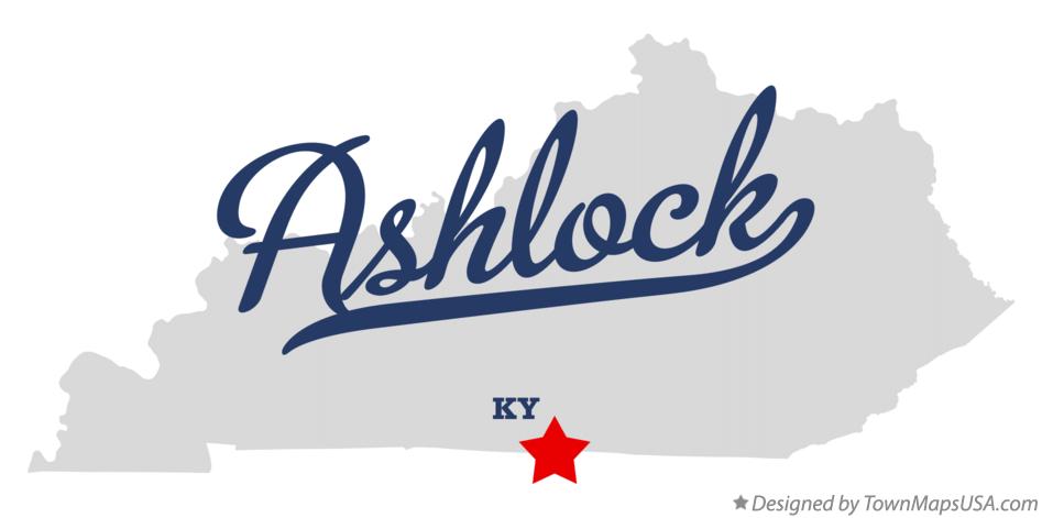 Map of Ashlock Kentucky KY
