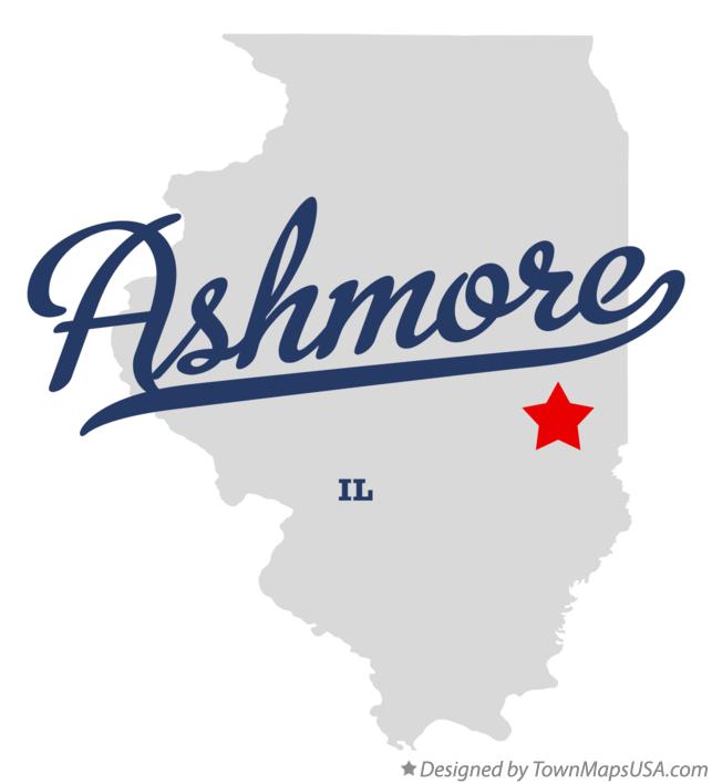 Map of Ashmore Illinois IL