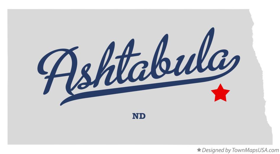 Map of Ashtabula North Dakota ND