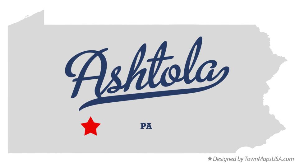 Map of Ashtola Pennsylvania PA