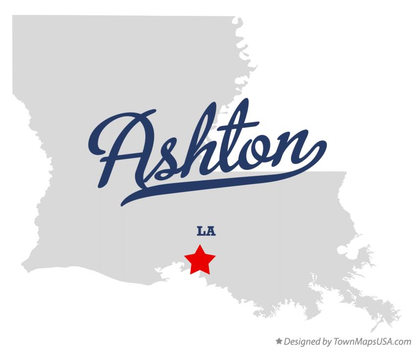 Map of Ashton Louisiana LA