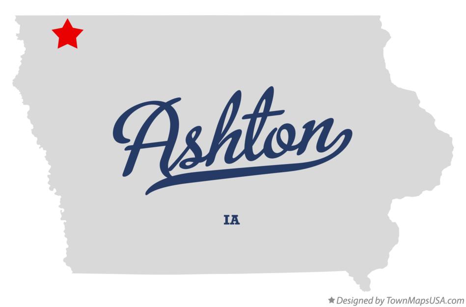 Map of Ashton Iowa IA