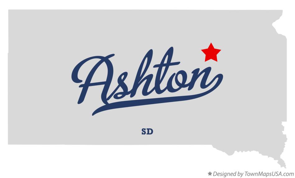 Map of Ashton South Dakota SD