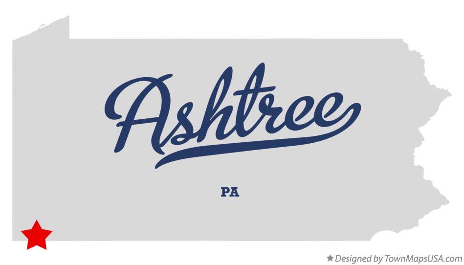 Map of Ashtree Pennsylvania PA