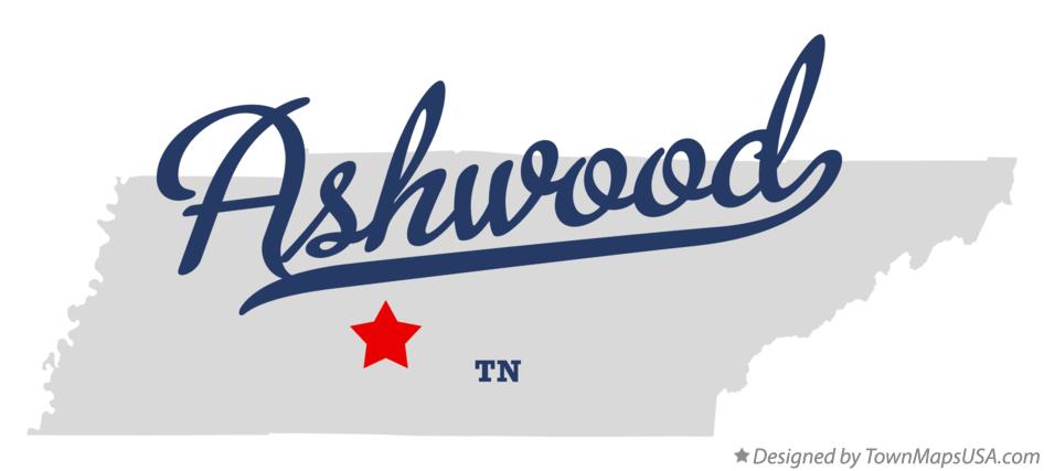 Map of Ashwood Tennessee TN