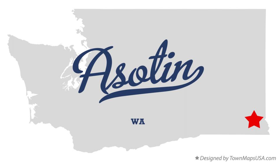 Map of Asotin Washington WA