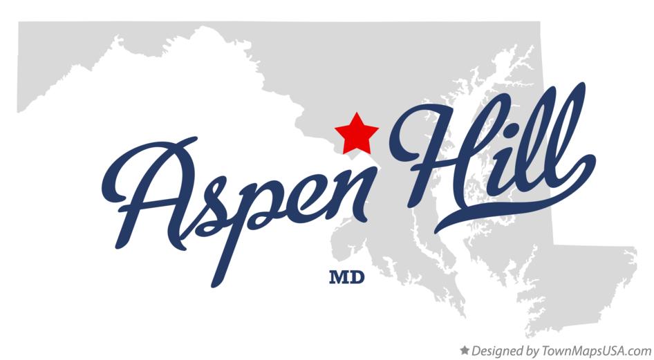 Map of Aspen Hill Maryland MD