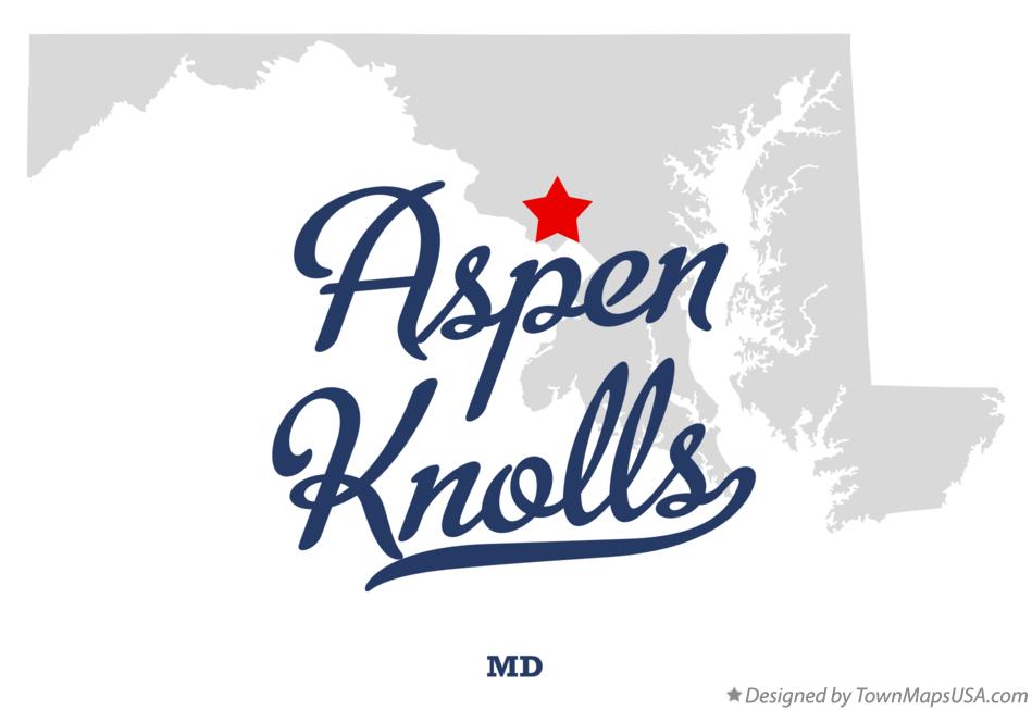 Map of Aspen Knolls Maryland MD