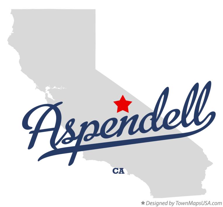Map of Aspendell California CA