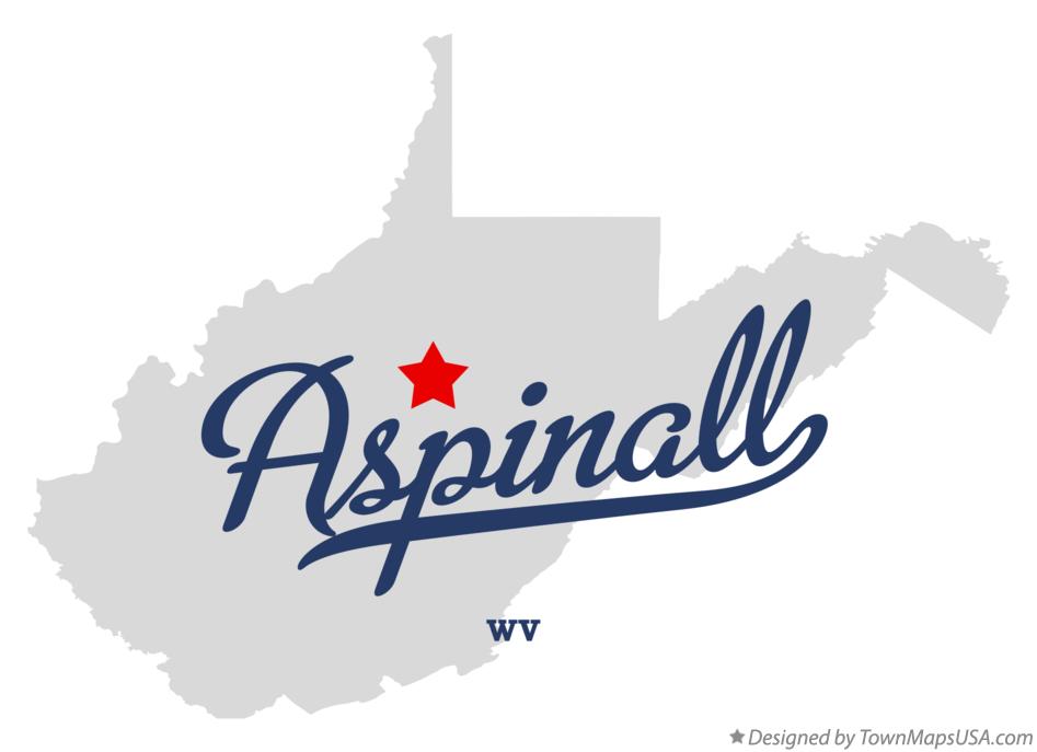 Map of Aspinall West Virginia WV