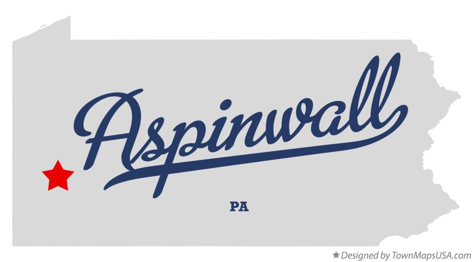 Map of Aspinwall Pennsylvania PA