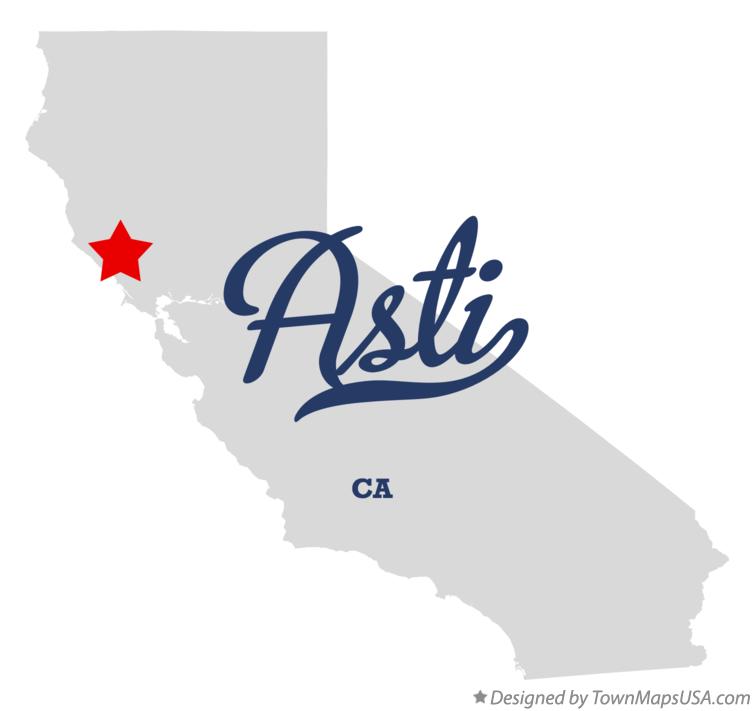 Map of Asti California CA