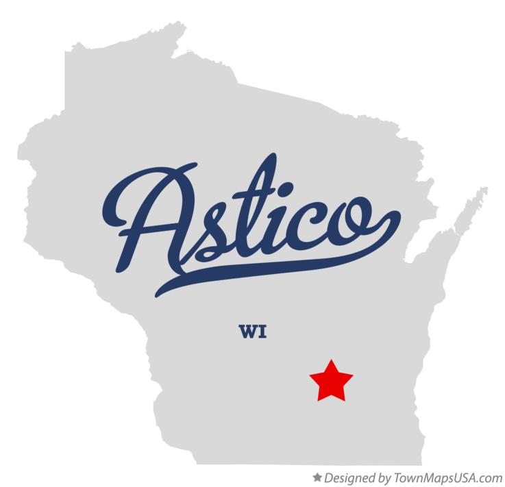 Map of Astico Wisconsin WI