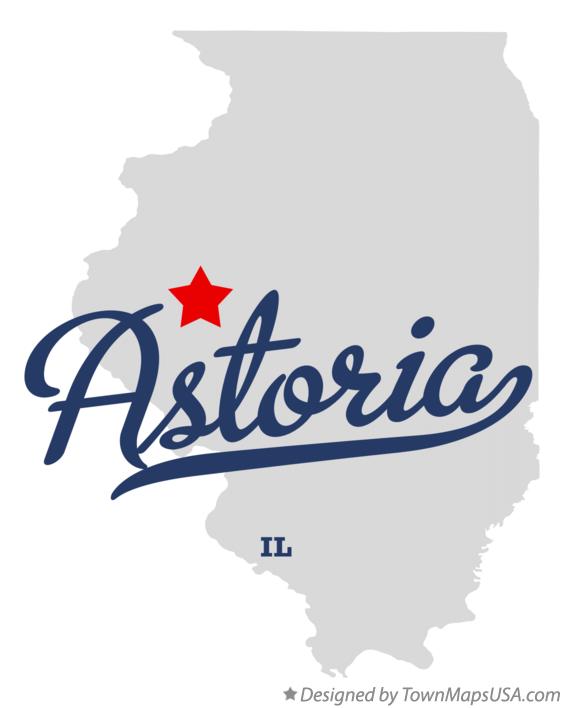 Map of Astoria Illinois IL