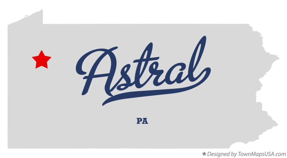 Map of Astral Pennsylvania PA