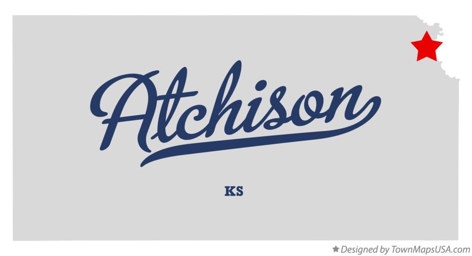 Map of Atchison Kansas KS