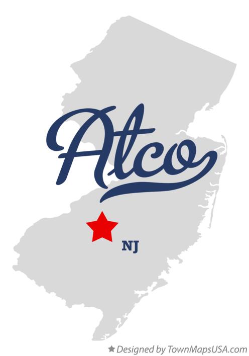 Map of Atco New Jersey NJ