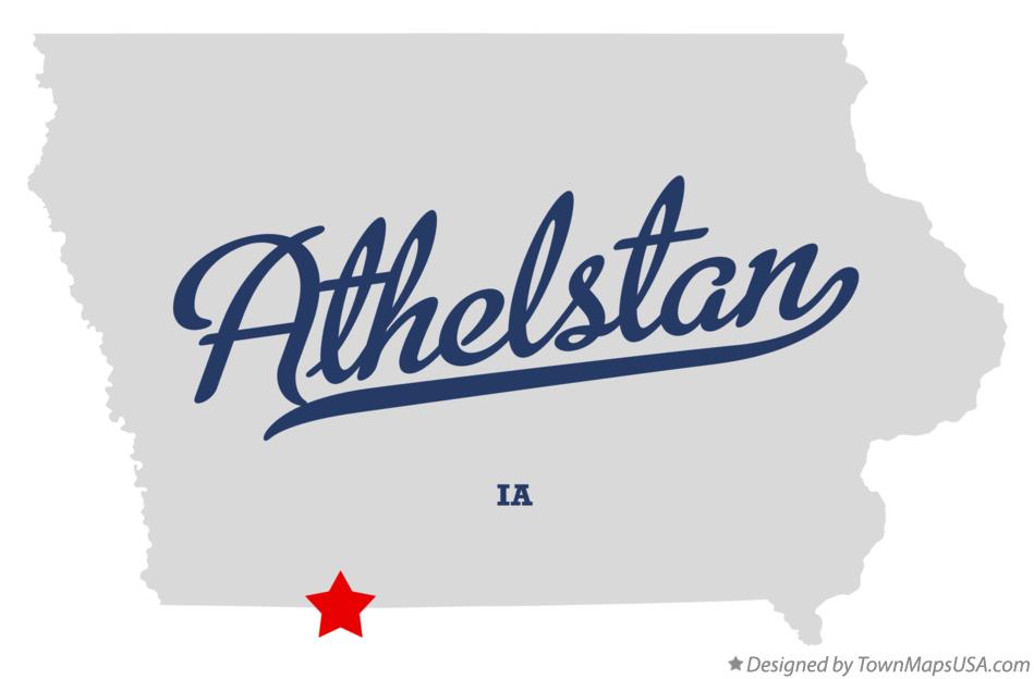 Map of Athelstan Iowa IA