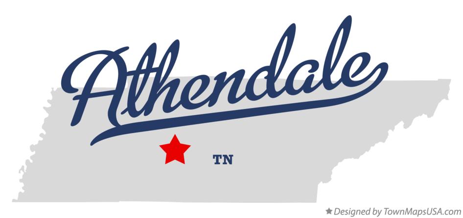 Map of Athendale Tennessee TN