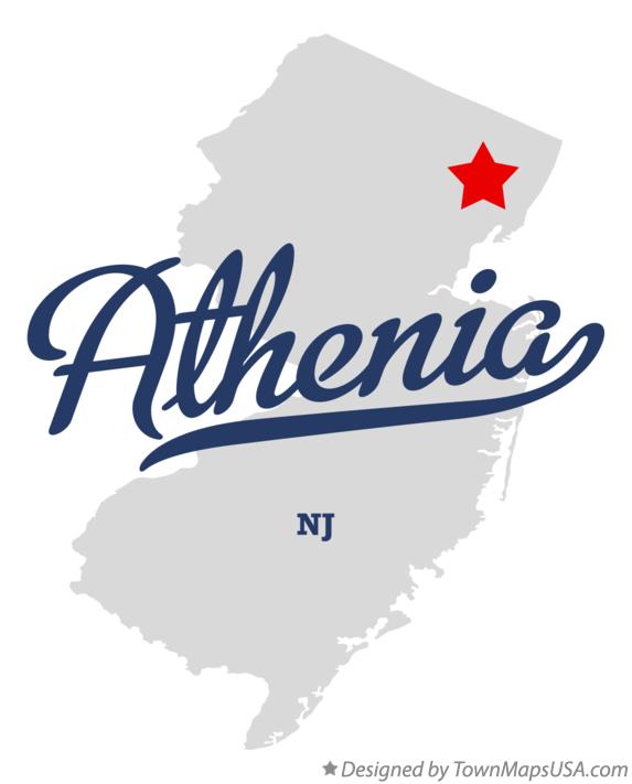 Map of Athenia New Jersey NJ