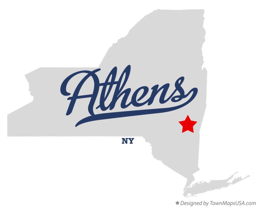 Map of Athens New York NY