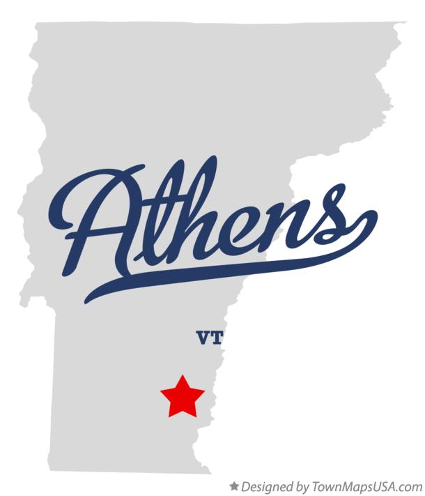 Map of Athens Vermont VT